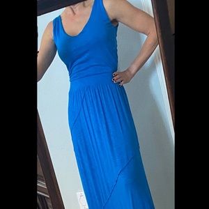 Anthropologie bright blue maxi knit dress, XS